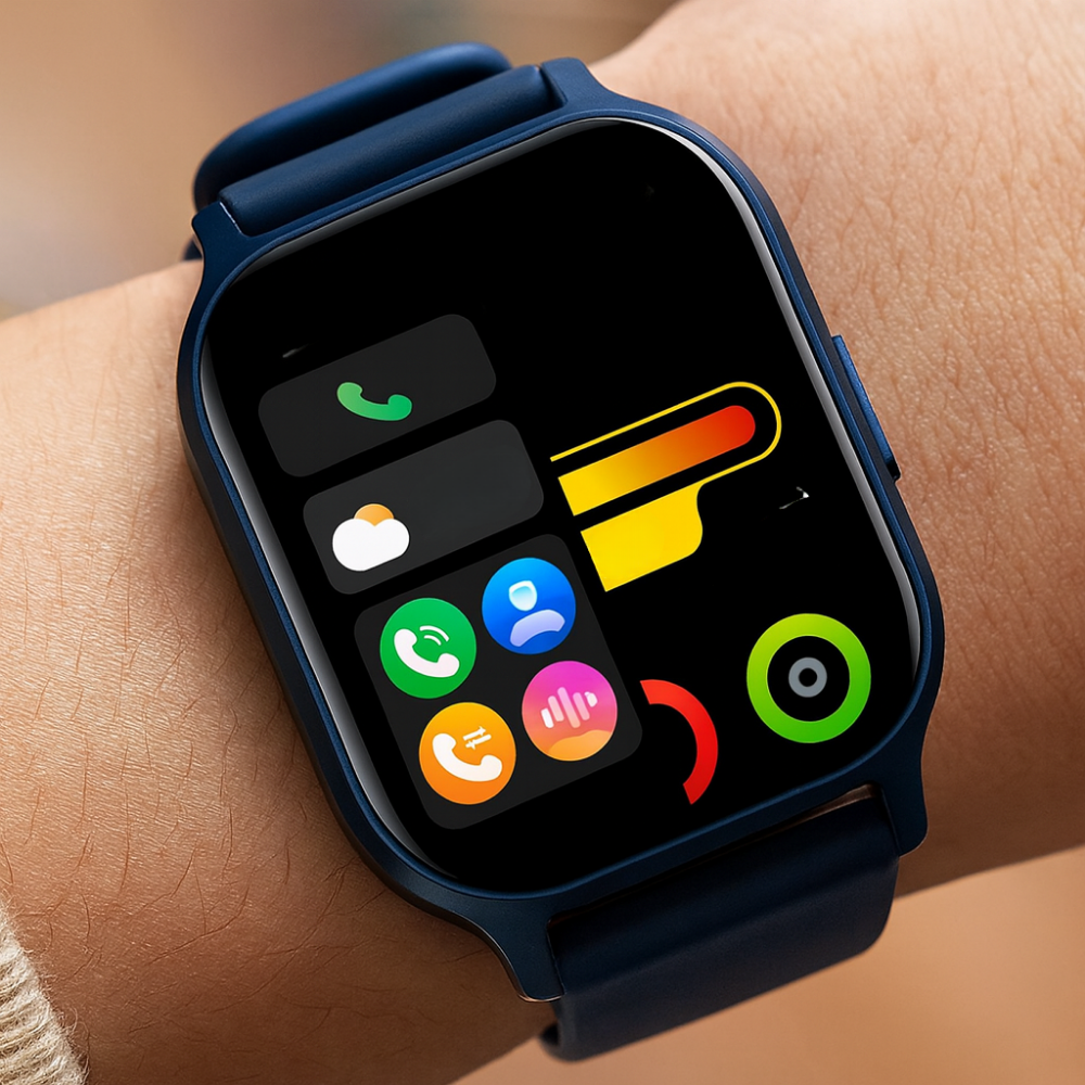 Smartwatch z Bluetooth 5.2 i funkcjami fitness. Opaska sportowa do śledzenia aktywności, łatwe ładowanie magnetyczne.