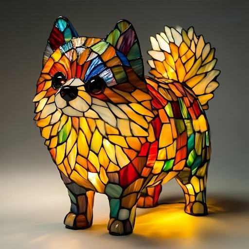 Designerska lampa LED z motywem ras psów do nowoczesnego salonu