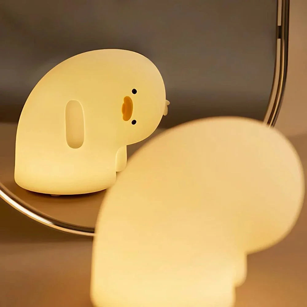 Elegancka lampka nocna LED, nowoczesne oświetlenie sypialni, piękny prezent.