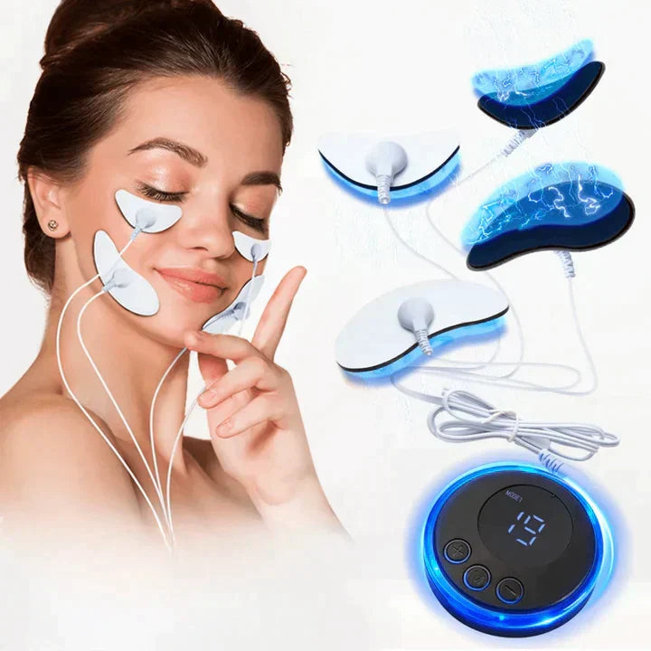 Bezprzewodowy masażer EMS dla kobiet, ujędrniający skórę wokół oczu i redukujący cienie. Idealny do domowego spa.