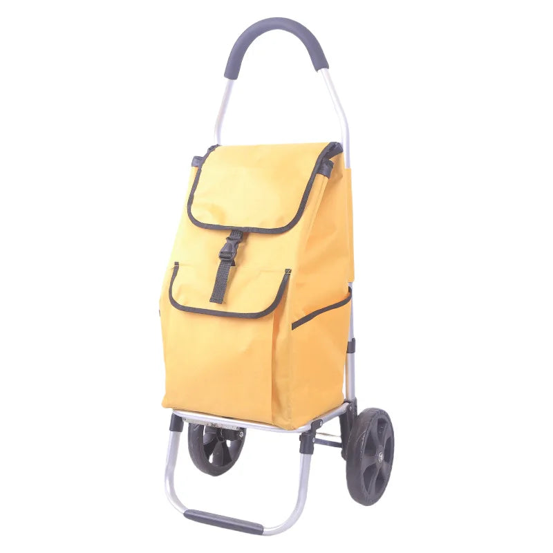 Ergonomiczny, składany wózek aluminiowy. Idealny do przewozu zakupów, lekki i mobilny, dla każdego gospodarstwa.