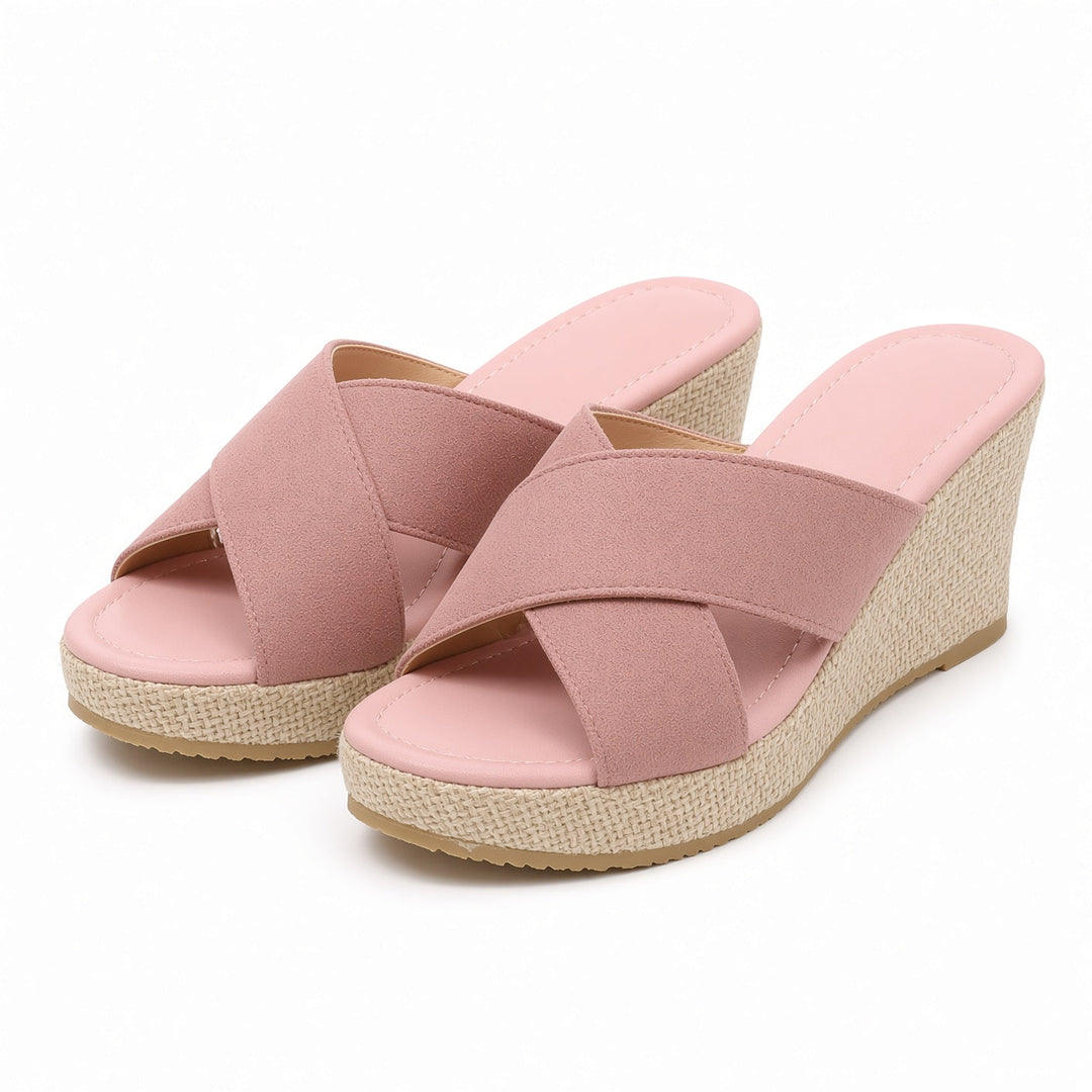 Wygodne damskie sandały na koturnie, eleganckie buty letnie