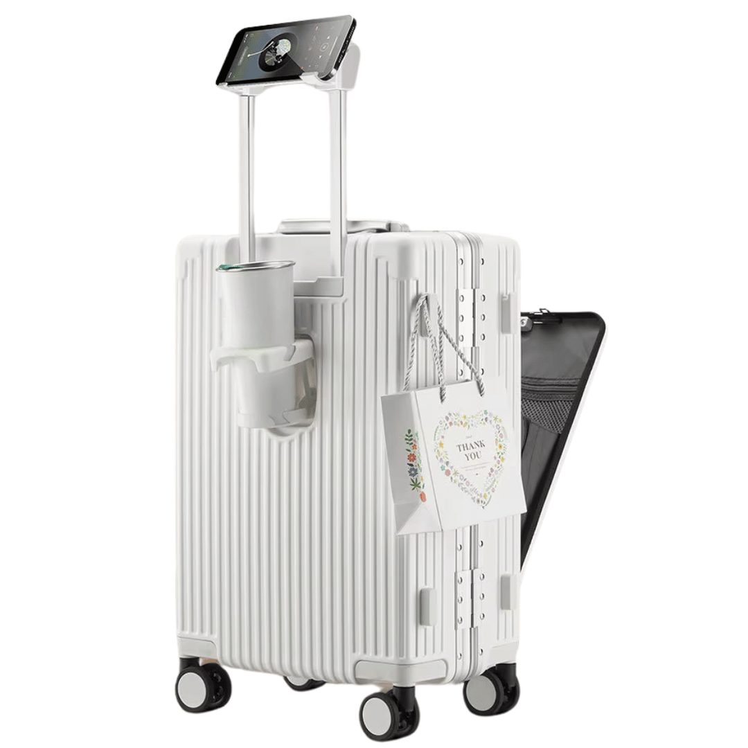 Walizka kabinowa Manhattan Pro, twarda skorupa, USB, idealna na bagaż podręczny i podróże służbowe.