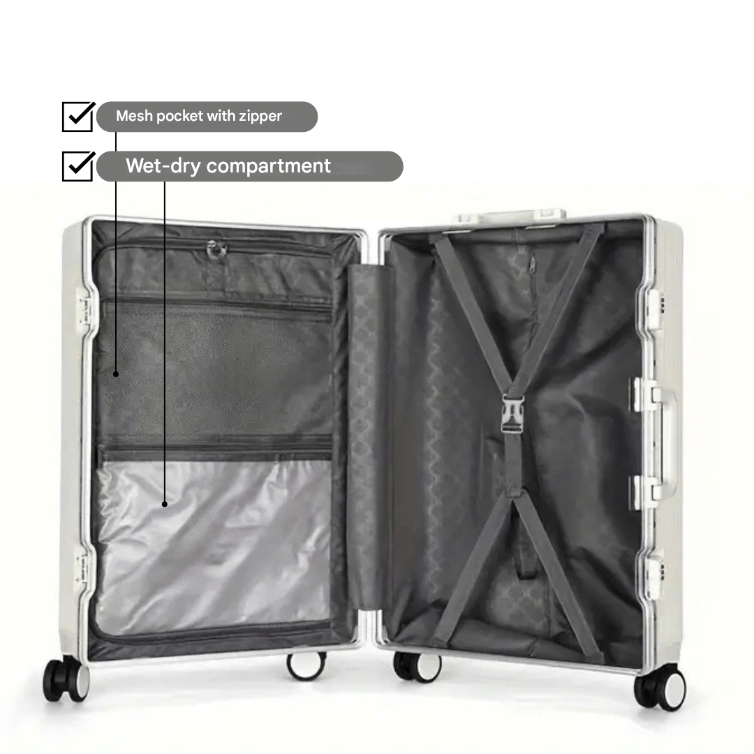 Walizka na laptopa Manhattan Pro, bagaż podręczny z twardą skorupą, USB, idealna do mobilnego biura.
