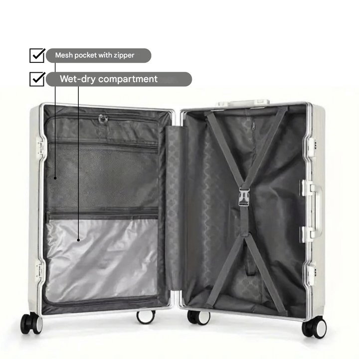 Walizka na laptopa Manhattan Pro, bagaż podręczny z twardą skorupą, USB, idealna do mobilnego biura.