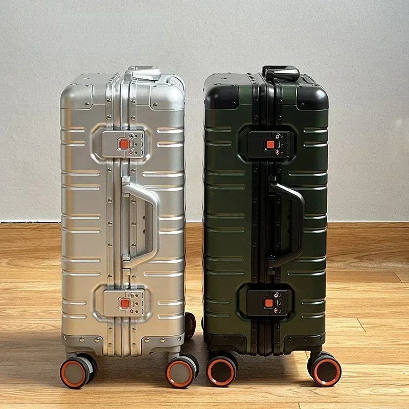 Stylowa walizka biznesowa Oslo, twarda, z aluminium i magnezu, z solidnym zamkiem TSA.