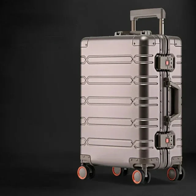 Premium walizka biznesowa Oslo z twardego aluminium, magnezu, z łatwymi w obsłudze kółkami 360.