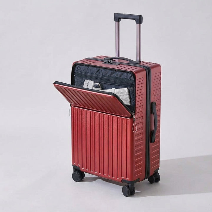 Bagaż podręczny spinner Travelift z przednią kieszenią na laptopa, lekka i łatwa w manewrowaniu.