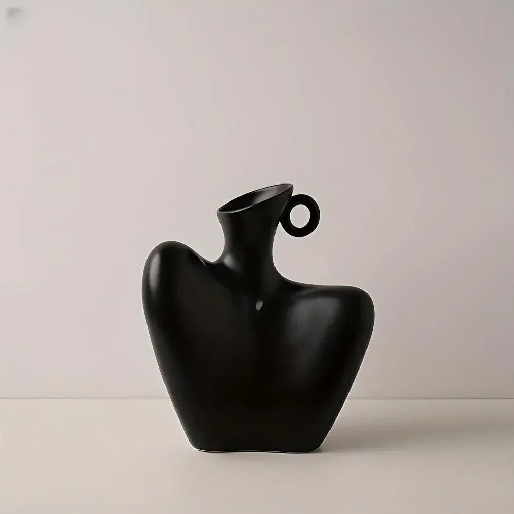 Elegancki wazon dekoracyjny, artystyczny akcent do sypialni. Podkreśla nowoczesny design.