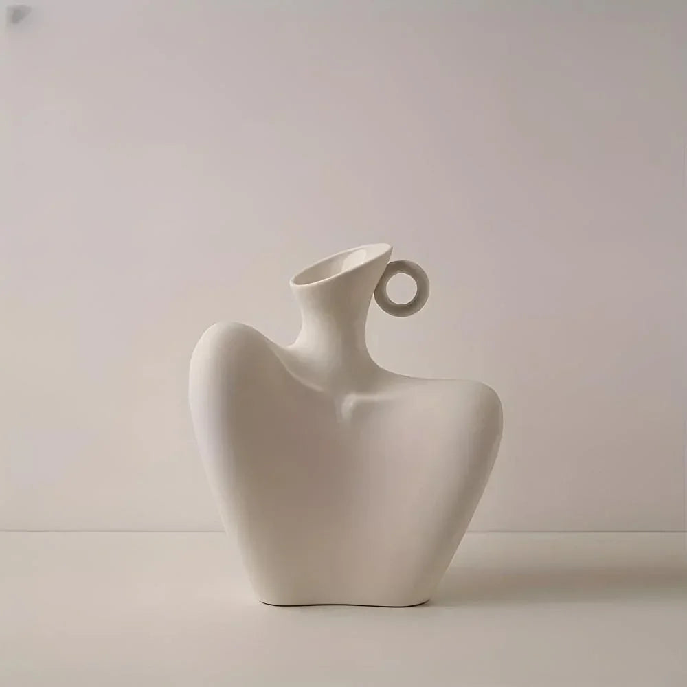 Artystyczny wazon ceramiczny, nowoczesny akcent do wnętrz. Unikalna dekoracja salonu.