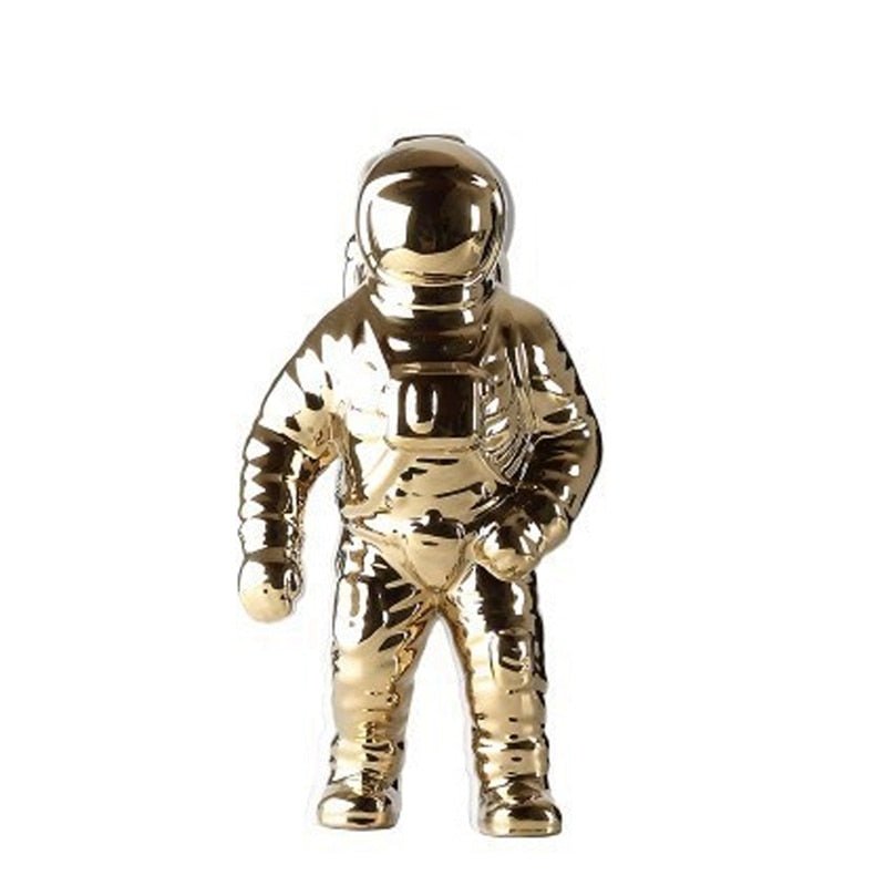 Futurystyczny wazon w kształcie astronauty, designerska dekoracja do domu. Dodaje kosmiczny urok wnętrzu.