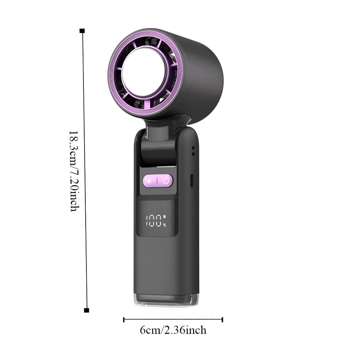 Mocny wentylator przenośny USB-C. Zapewnia natychmiastowe chłodzenie w upał, idealny do biura, podróży, na zewnątrz.