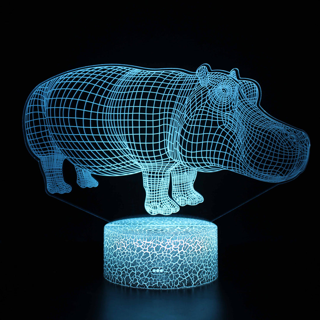 Wielokolorowa lampka nocna LED 3D z iluzją optyczną i dotykowym sterowaniem, idealna do sypialni.