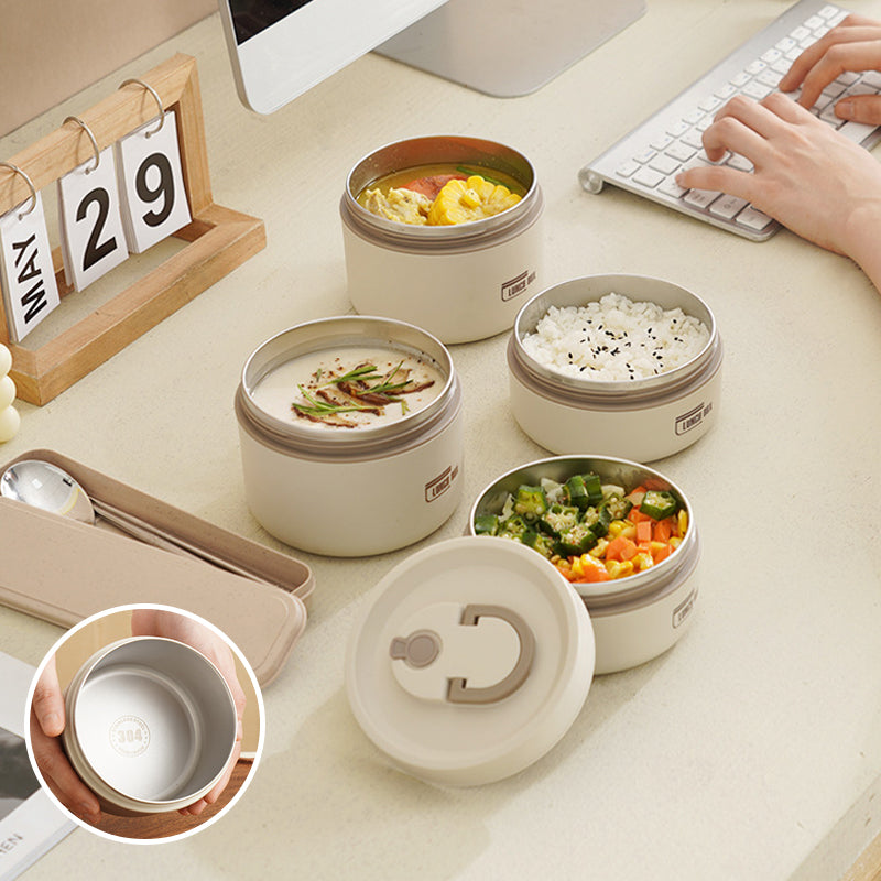 Wielopoziomowy izolowany lunchbox. Zapewnia świeże jedzenie na wynos do pracy, szkoły czy w podróży.