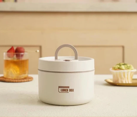 Zestaw: lunchbox termiczny z torbą. Wielopoziomowy pojemnik na jedzenie, idealny na obiad do pracy.