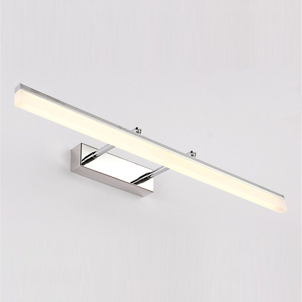 Wodoodporna lampa LED do łazienki. Nowoczesne oświetlenie lustra, lampa ścienna w kolorze złotym.