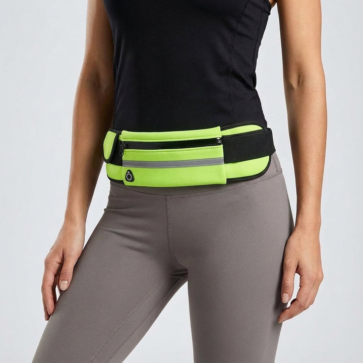 Sportowa torba na biodra RunBelt, wygodna do przechowywania drobiazgów podczas treningu.
