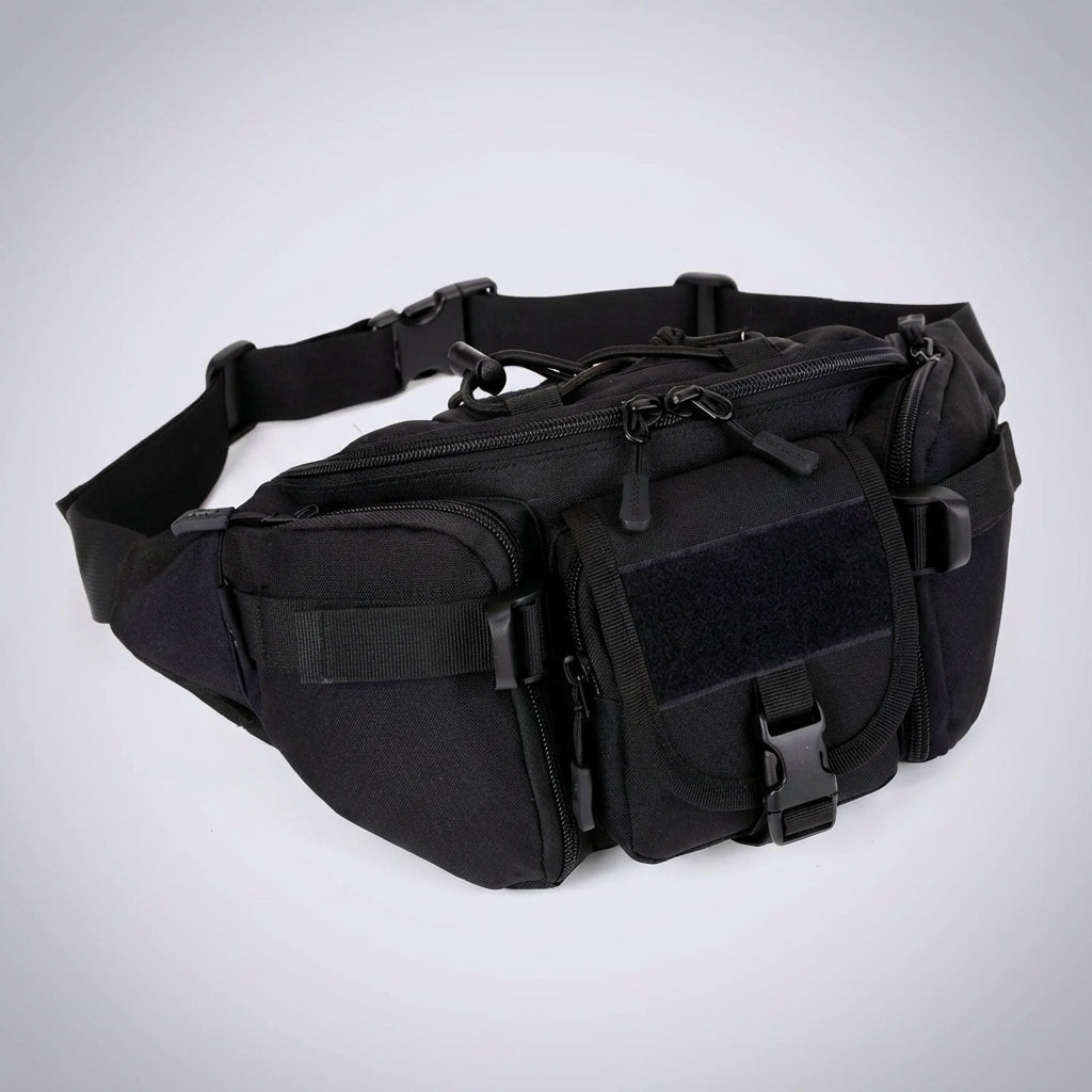 Wodoodporna torba biodrowa taktyczna PackForge z MOLLE, niezbędna na przygodę, sport i outdoor.