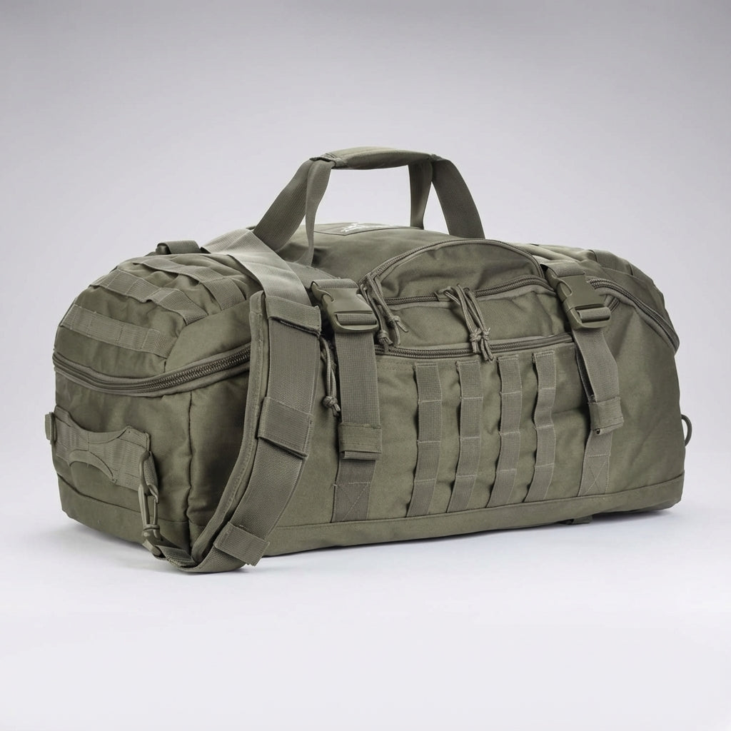 Duża torba Fortivoy duffel 45L, taktyczna i wodoodporna. Plecak podróżny z systemem organizacji, wiele kieszeni.