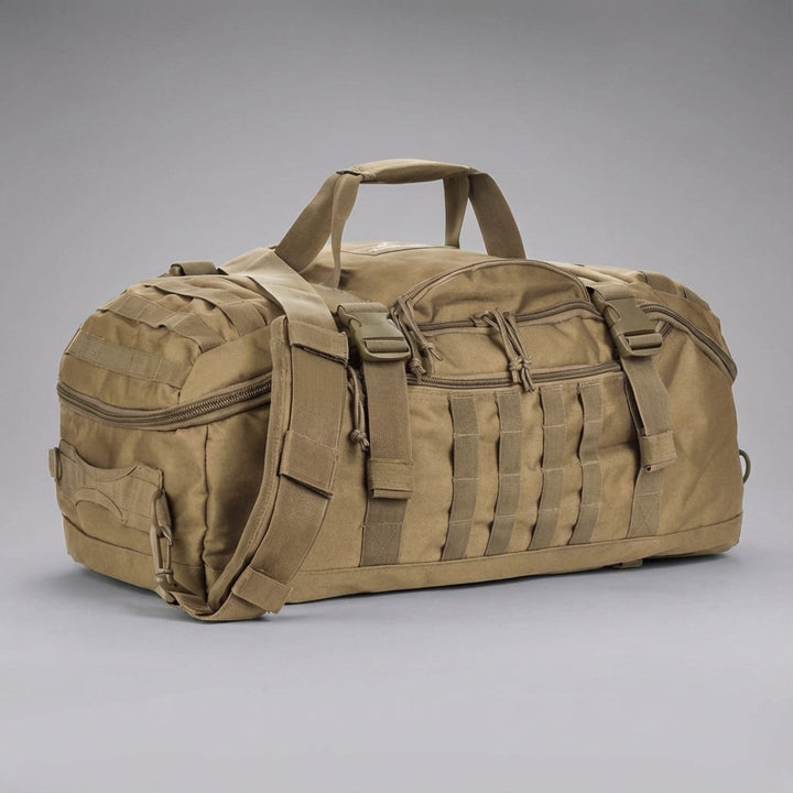 Solidna wodoodporna torba Fortivoy duffel 45L. Taktyczny plecak podróżny z mocnymi uchwytami i wytrzymałym dnem.
