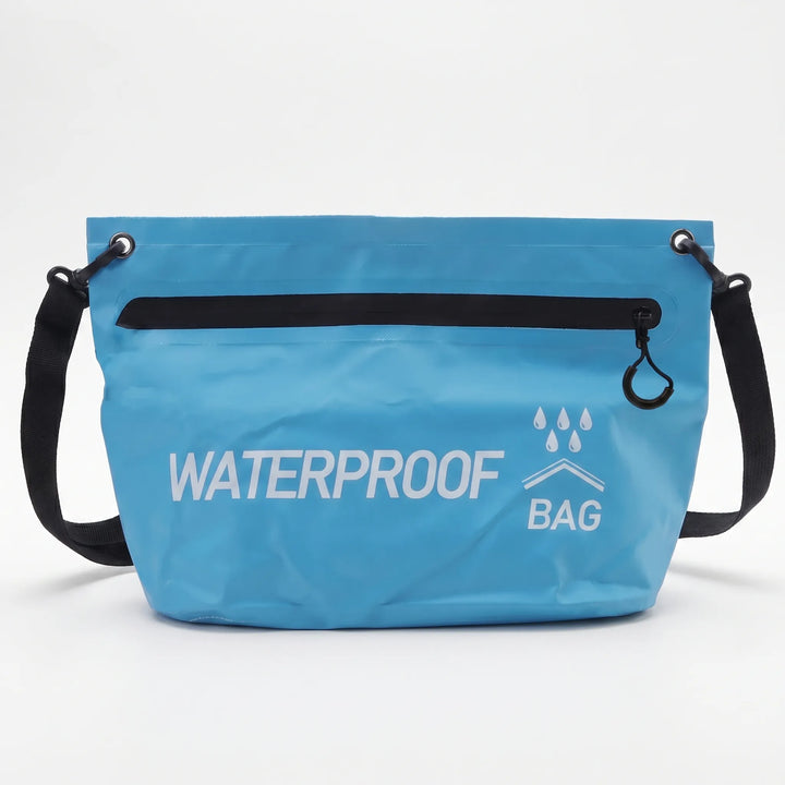 Modny wodoodporny worek crossbody. Stylowa sucha torba na akcesoria podróżne do miasta i na wakacje.