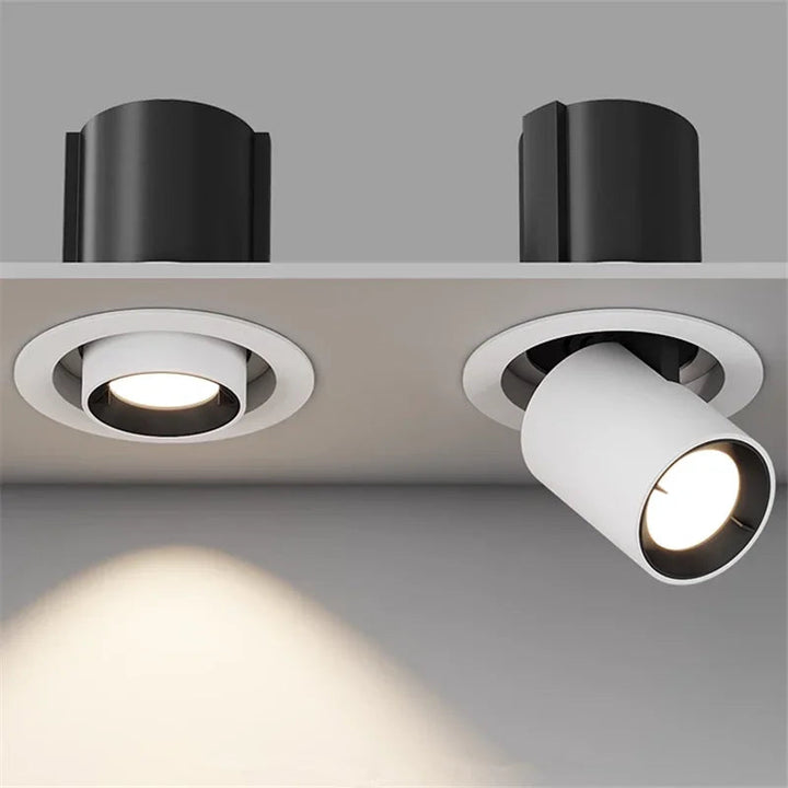 Energooszczędna lampa LED sufitowa, wpuszczana. Designerskie oświetlenie domu z regulacją jasności.