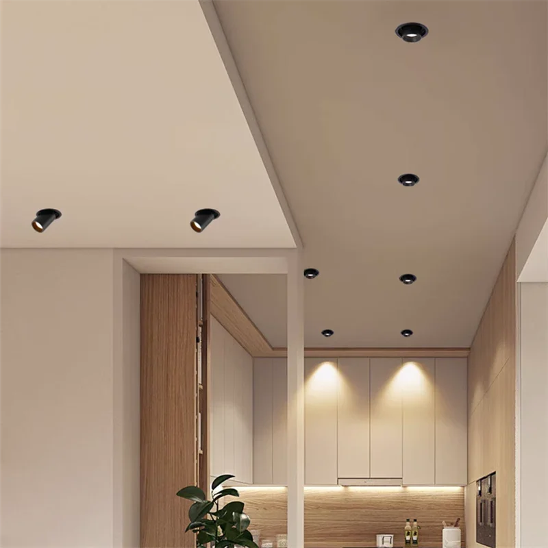 Minimalistyczna lampa sufitowa LED wpuszczana. Idealne oświetlenie do domu, energooszczędne i funkcjonalne.