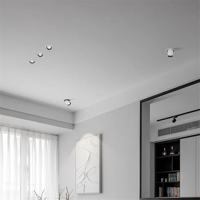 Designerskie oświetlenie sufitowe LED. Wpuszczana lampa z możliwością ściemniania. Oszczędność energii.
