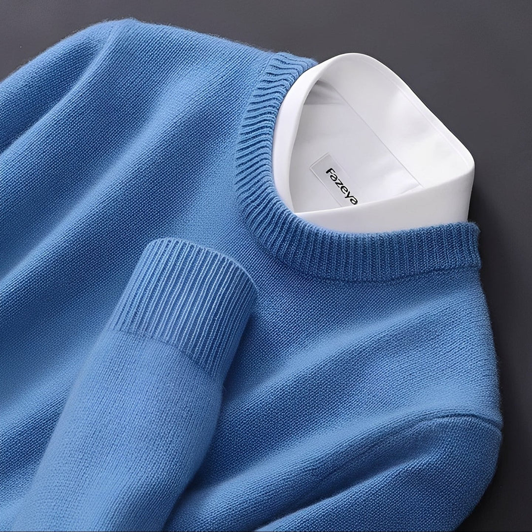 Wygodny sweter męski w modnym fasonie na zimę