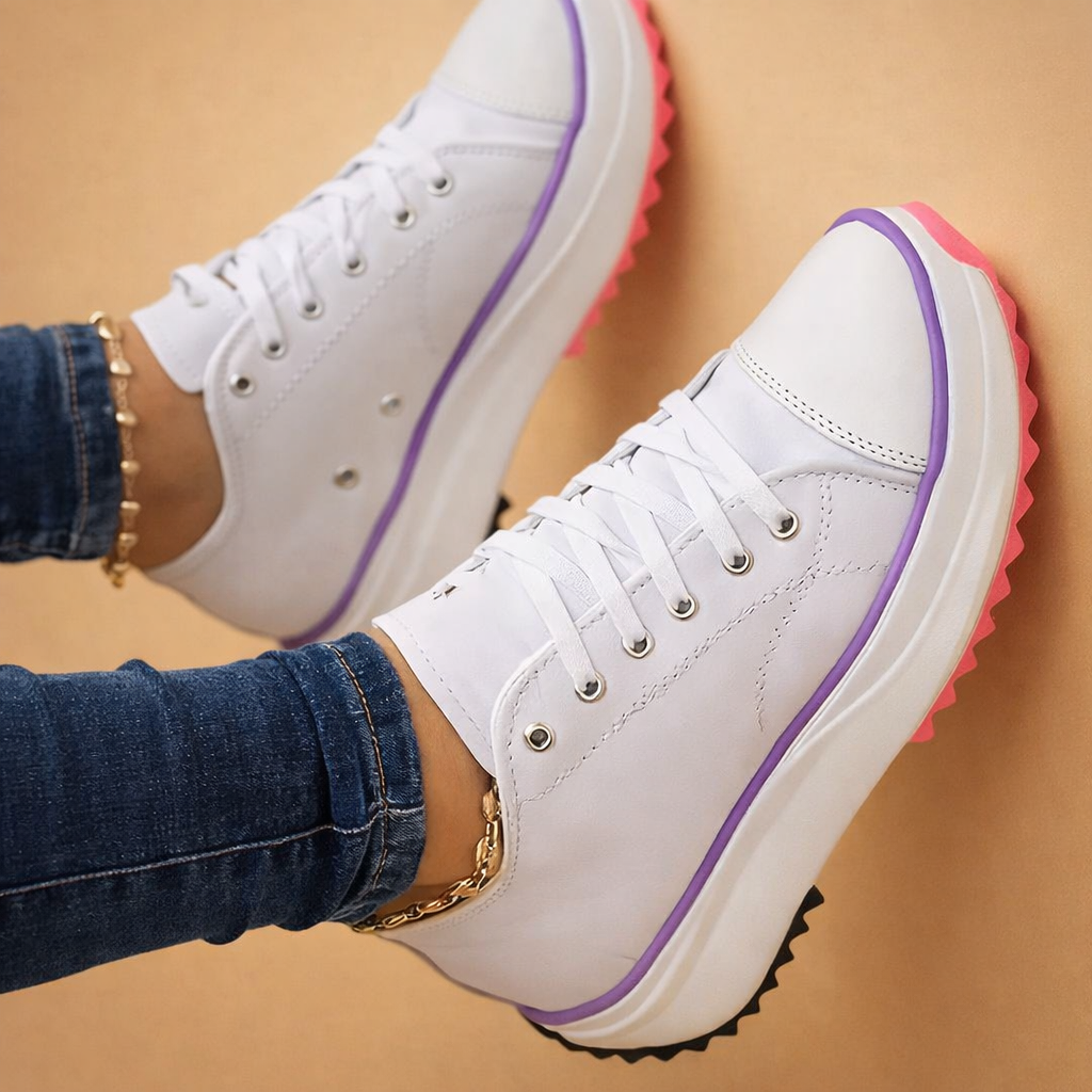 Damskie wysokie trampki zapewniające komfort. Stylowe buty codzienne, idealne do miejskiego stylu i casualowych looków.
