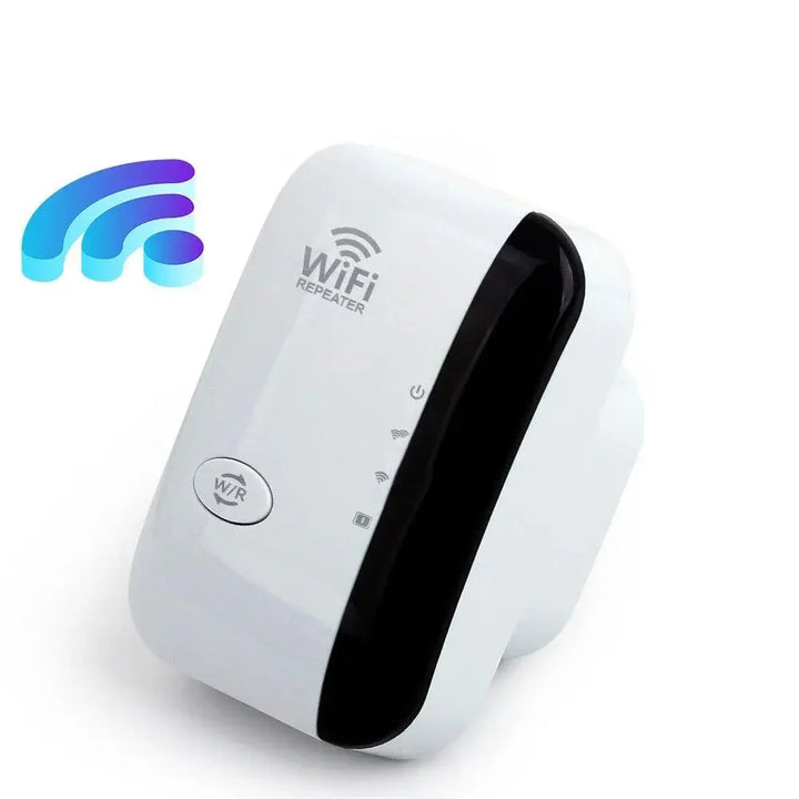 Repeater WiFi eliminujący martwe strefy i poprawiający zasięg internetu domowego. Szybka konfiguracja, mocny sygnał.