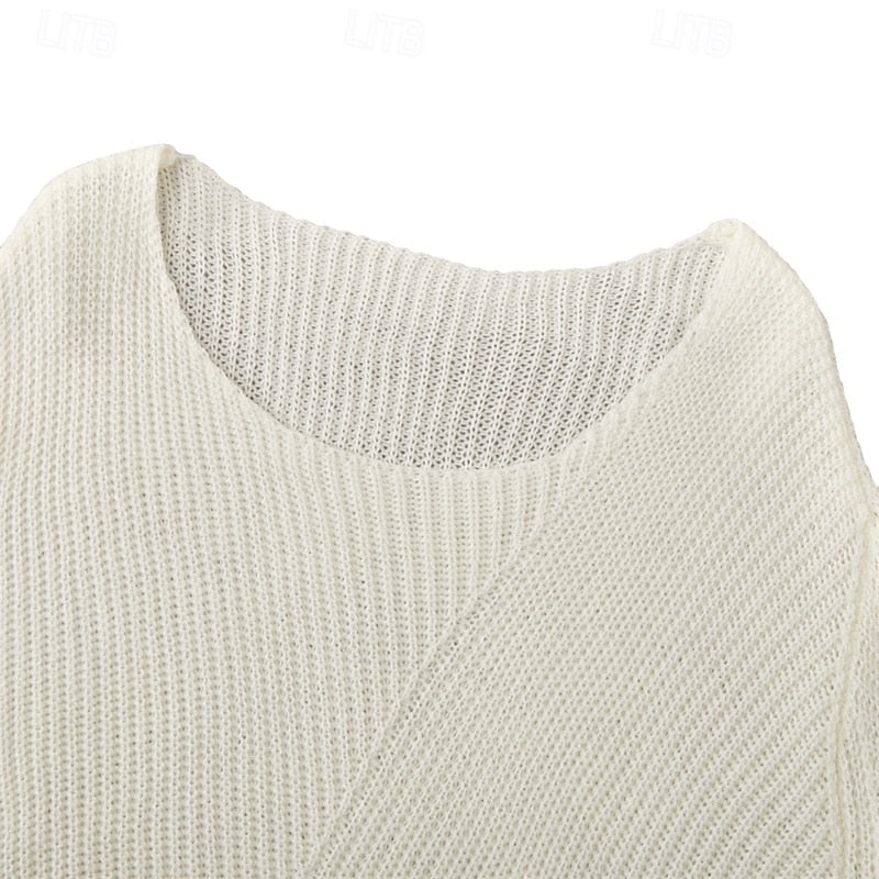 Casualowy sweter męski z długim rękawem i dekoltem w serek