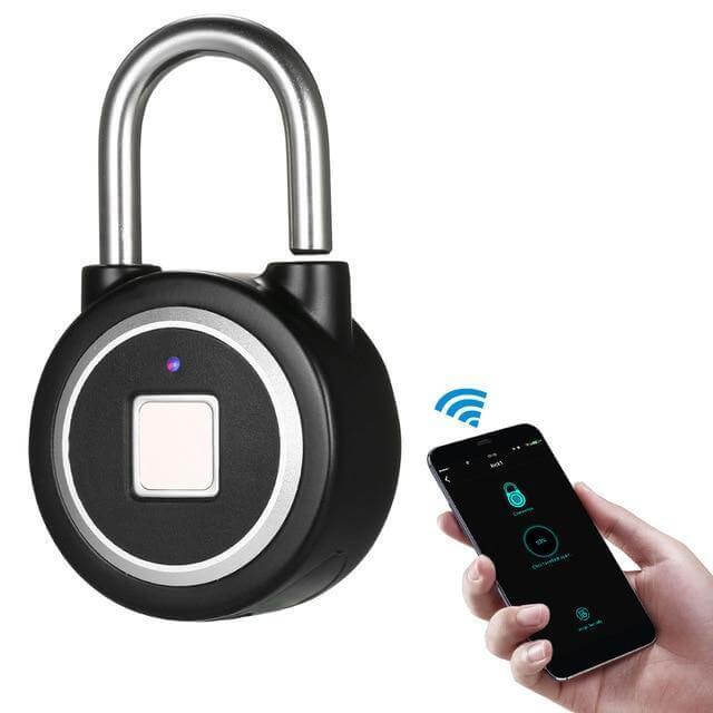 Wodoodporny smart zamek na odcisk palca z Bluetooth, zapewniający bezpieczeństwo w domu i biurze.