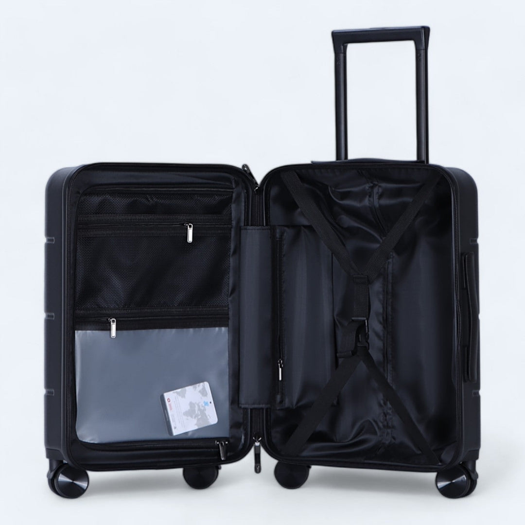 Walizki podróżne Atlas Explorer 3w1. Twarde, na kółkach, w 3 rozmiarach. Praktyczne i pojemne.