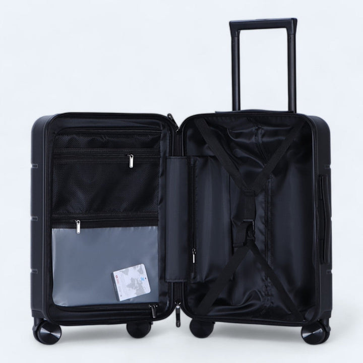 Walizki podróżne Atlas Explorer 3w1. Twarde, na kółkach, w 3 rozmiarach. Praktyczne i pojemne.