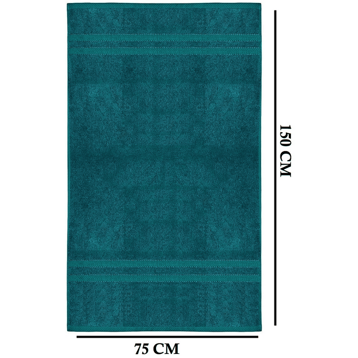 Zestaw 4 uniwersalnych ręczników kąpielowych 75x150cm, w różnych kolorach, miękkich i chłonnych.