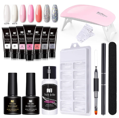 Akcesoria do manicure hybrydowego i lampa LED 6W. Zestaw do profesjonalnej stylizacji paznokci w domu.