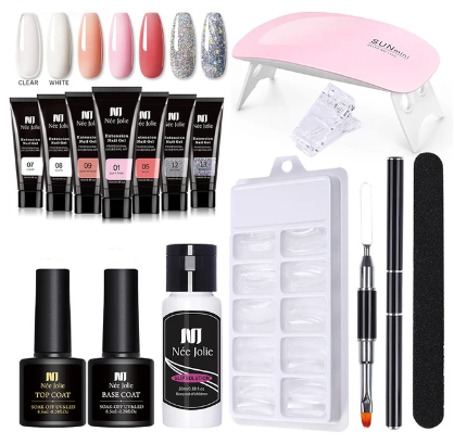 Zestaw do hybryd: lampa LED 6W, lakiery i narzędzia do paznokci. Stwórz idealny manicure hybrydowy.
