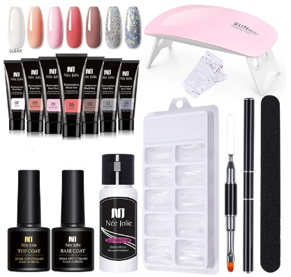 Kolorowe lakiery hybrydowe i lampa LED 6W. Zestaw do pielęgnacji i profesjonalnego manicure paznokci.
