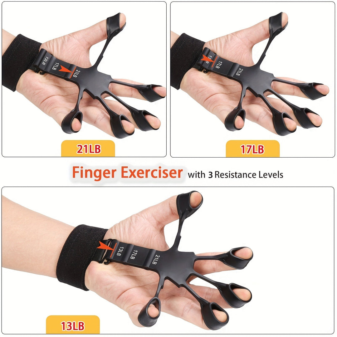 Regulowany ściskacz z zestawu PowerGrip 5w1. Efektywny trening dłoni i przedramion dla lepszej siły chwytu.