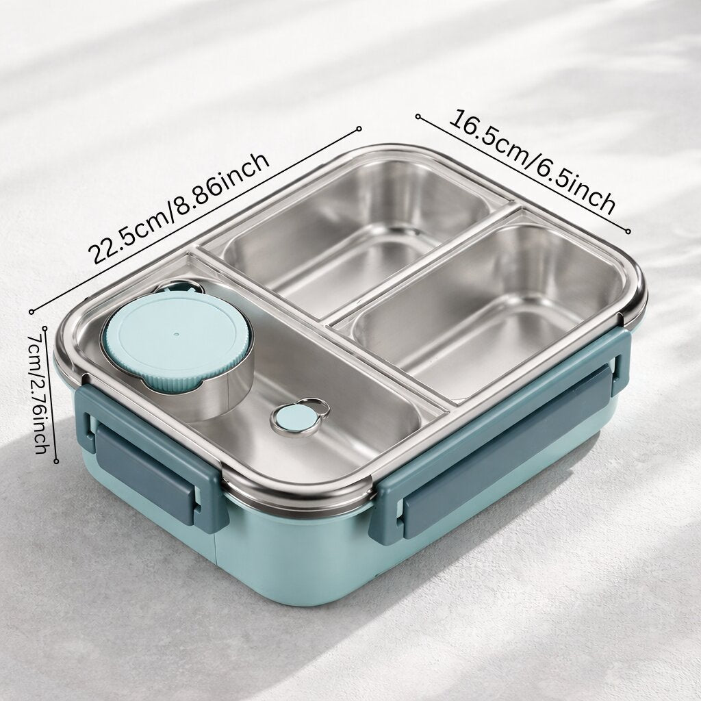 Uniwersalny izolowany pojemnik bento na lunch z przegródkami, doskonale sprawdzi się w pracy.